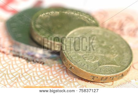 British Pound With Bank Notes
