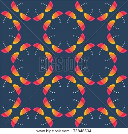 Vector umbrellas. Abstract seamless pattern design. Colorful ban