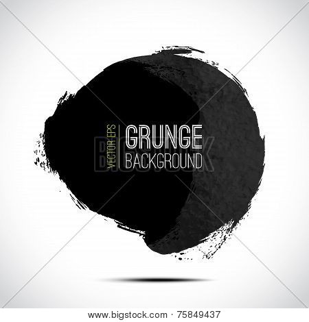 Vector ink splatter isolated on white. Abstract grunge design