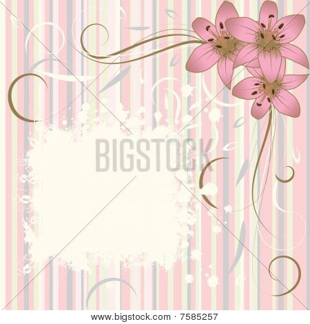 Grunge Flower Background, Element für design