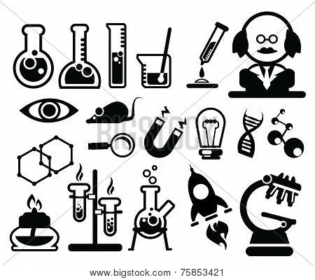 Science icons set