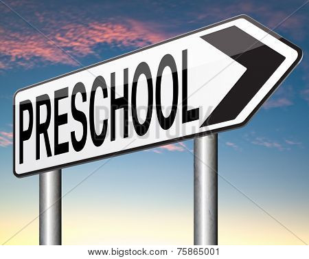 preschool education kindergarten nursery school or playgroup 