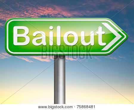 bailout or bankruptcy economic crisis and financial recession   