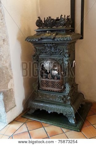 Old wood-burning stove
