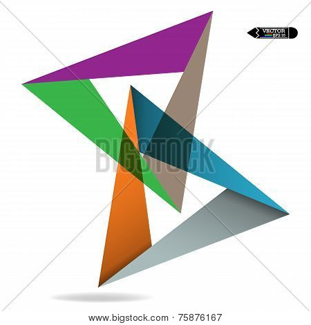 Double Triangle shape on background