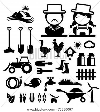 Agriculture and farming icons