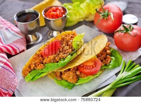 taco with force meat