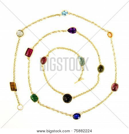 Multigem Neckwear Isolated on White Background