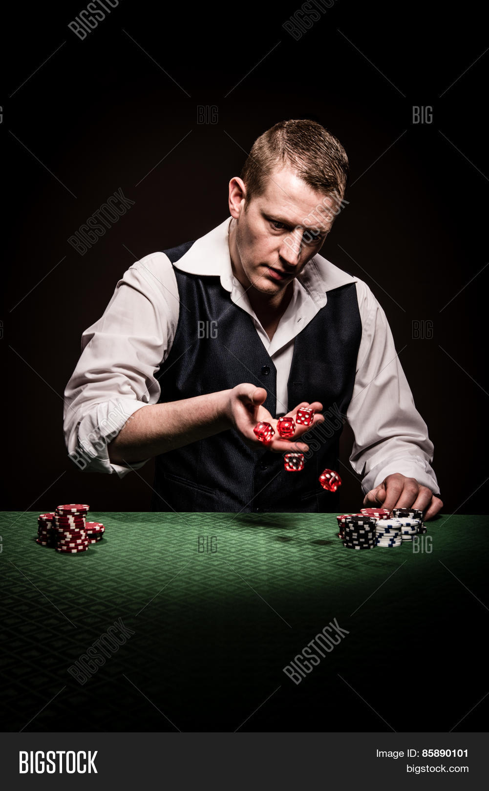 Gambler Rolls Dice Image & Photo (Free Trial) Bigstock