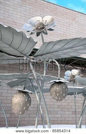 Helsinki. Finland. Were the Strawberries Grow Sculpture