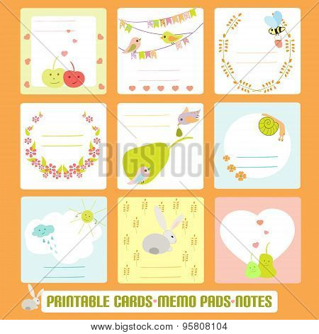 Memo Pad Set.