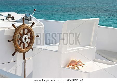 Vintage White Yacht