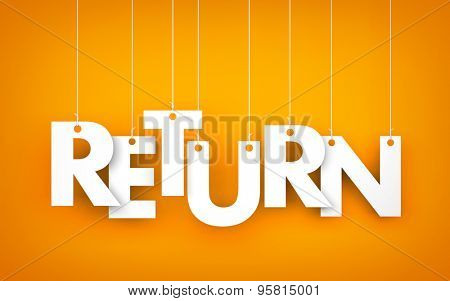 Return - word hanging on the ropes