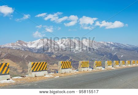 Winter mountains in Qusar region of Azerbaijan