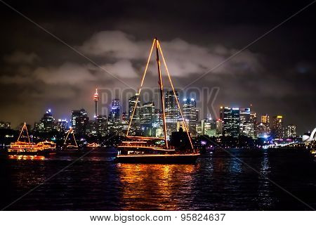Sydney Boats and Skyline