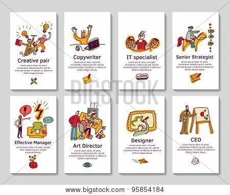 Creative business cards and banners