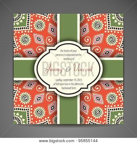 Elegant Indian ornamentation on a dark background