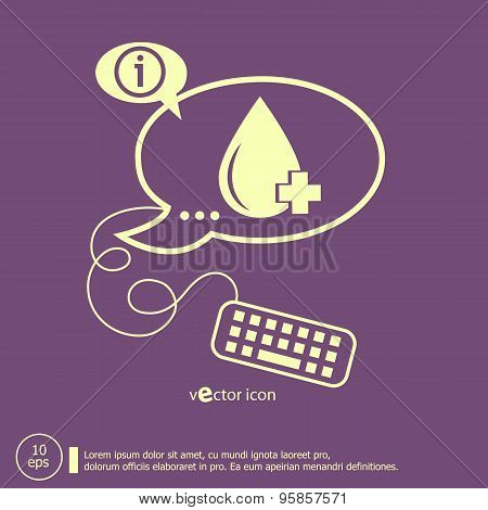 Blood  Icon And Keyboard Design Elements