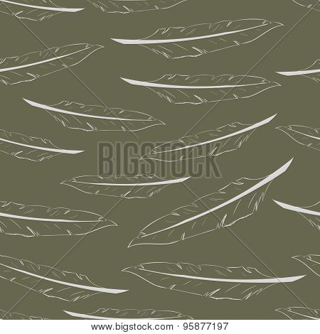 Seamless contours feathers