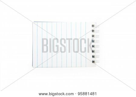 Open Notebook In A Line With A Spiral