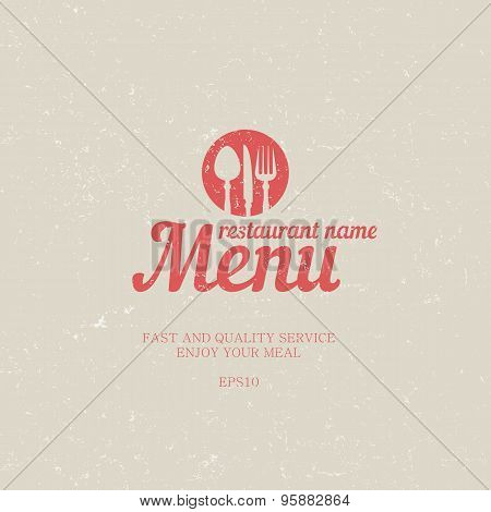 Menu for corporate style cafe or restaurant on the worn surface.