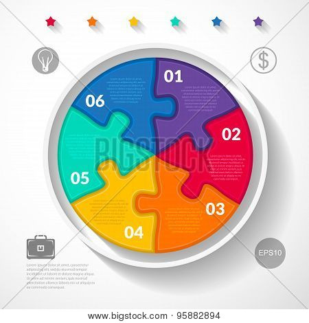 Creative vector set of colorful infographic on a light background.