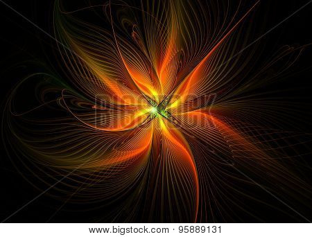Fire Fractal Flower