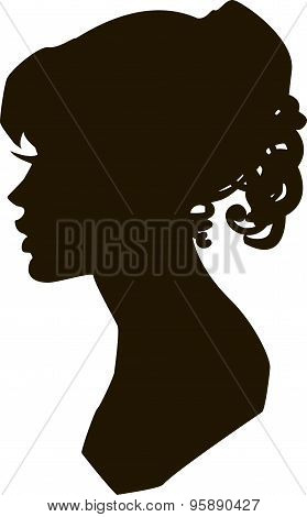Beautiful Silhouette Of Young Girl