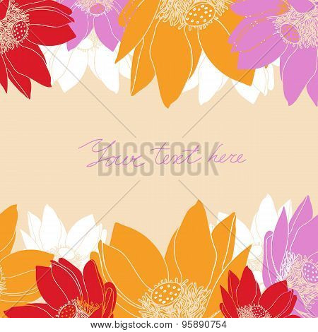 Vector Floral card