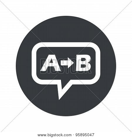 Round A B dialog icon