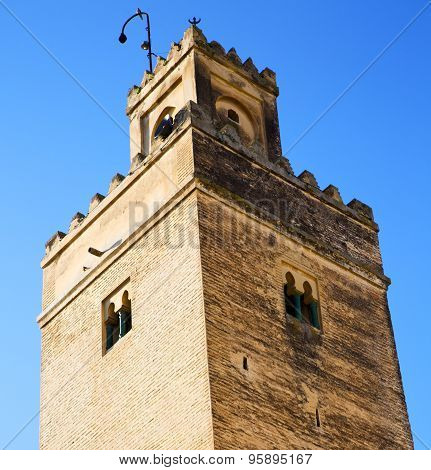 The History In Maroc Africa  Minaret Religion And  Blue    Sky