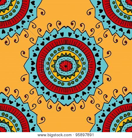 Seamless Yellow Pattern.