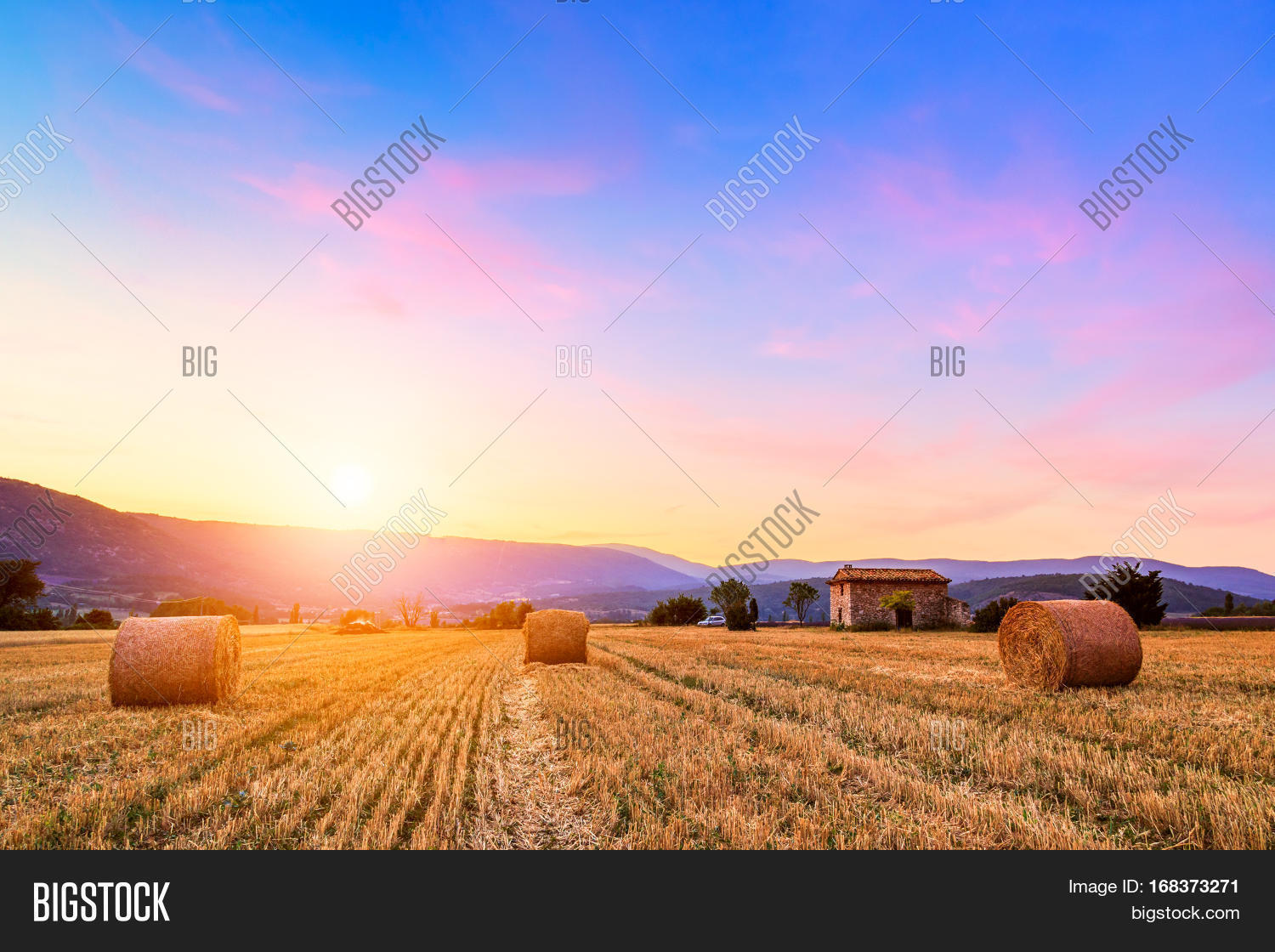 Sunset Over Farm Field Image & Photo (Free Trial) Bigstock