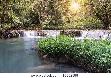 View of Ta Kean Thong Waterfall at Kanchanaburi ProvinceThailand