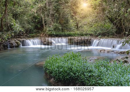 View of Ta Kean Thong Waterfall at Kanchanaburi ProvinceThailand