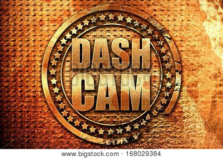 dashcam, 3D rendering, grunge metal stamp