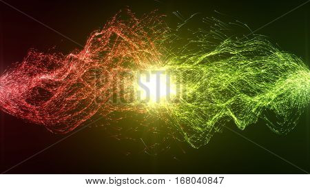 harmony and balance between the energy. conceptual illustration of dualism.