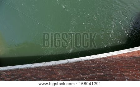 Detail Of Historical Covered Bridge Over The River In Pavia