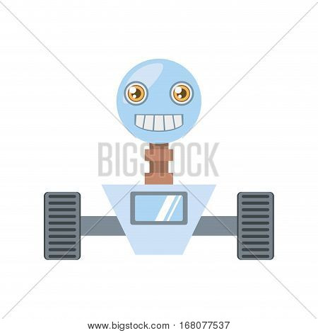 arificial intelligence robotic smiling screen vector illustration eps 10
