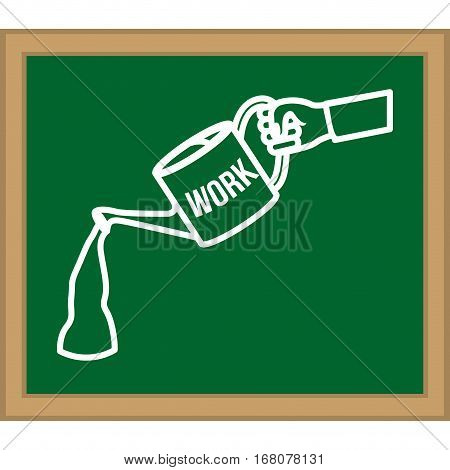 Work hard concept icon vector illustration graphic design