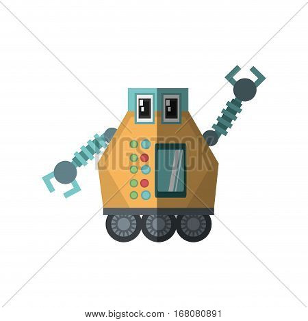 robot multi-task technology shadow vector illustration eps 10