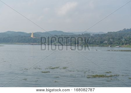 Landscape nature view of Sagklaburi Kanchanaburi Thailand