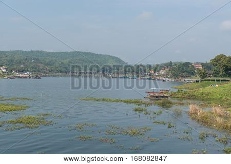 Landscape nature view of Sagklaburi Kanchanaburi Thailand