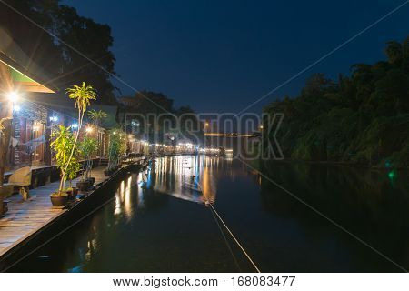 Home raft at Sagklaburi attractions Kanchanaburi Thailand