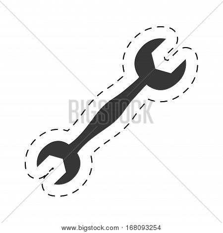 wrench tool reapir mechanical pictogram vector illustration eps 10