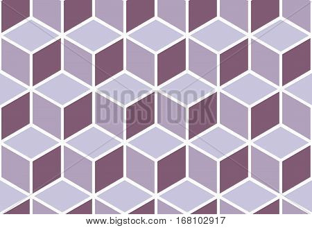 Abstract seamless cube pattern. Geometric vector background. Optical illusion.