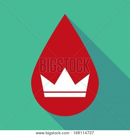 Long Shadow Blood Drop With A Crown