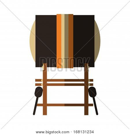 buk drum icon over white background. colorful design. vector illustration