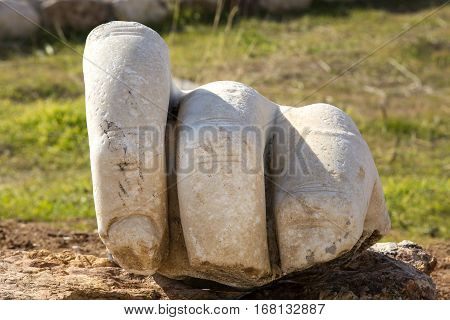 The ruins of the ancient citadel in Amman, Jordan
