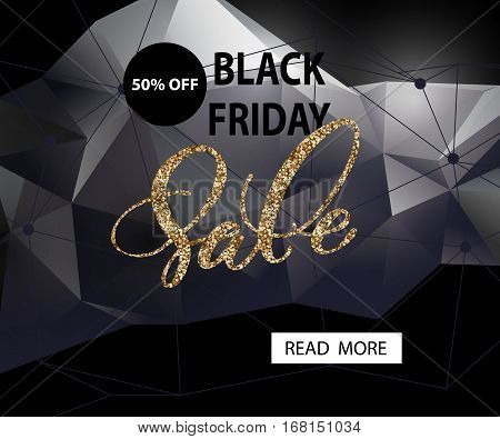 Black friday sale banner. Template Vector. EPC 10